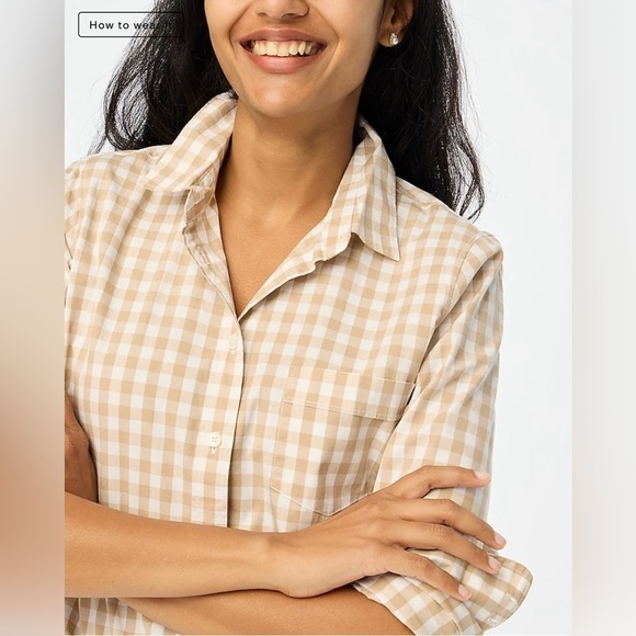 J. Crew Women’s Lightweight Cotton-Blend Shirt In Signature Fit BT991 Sz XL NWT - Picture 2 of 5